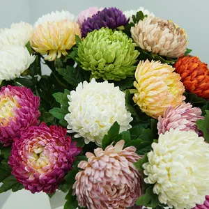 Flores artificiales de colores, gran oferta, crisantemo