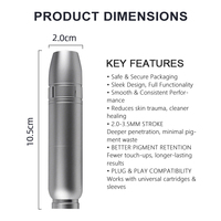EASYART Acier inoxydable pour machine à maquillage permanent, cartouche jetable pour stylo rotatif, machine à tatouer RCA