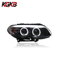 Ensemble de phares LED KGKB pour BMW X5 E53 3.0i 4.4i 4.8is 2003-2006, mise à niveau Angel Eyes DRL, double lentille, clignotant, Plug and Play