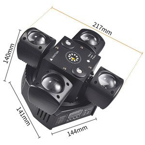 Mini bốn cánh tay dẫn ánh sáng Sân Khấu Mới đầy màu sắc xoay chùm tia <span class=keywords><strong>laser</strong></span> cho KTV thanh phòng riêng điều khiển từ xa - Product Image 5