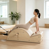 Équipement de fitness commercial en gros pour salle de sport, Reformer Pilates en bois, Correcteur de colonne vertébrale Pilates
