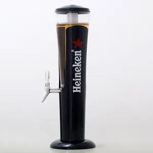 3L plástico Ice Tube Bar Beer Dispenser Custom Designed Tabletop Beer Tower