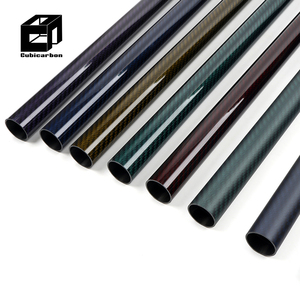 10ft 20ft 30ft 40ft 50ft 60ft sợi carbon telescoping cực đầy màu sắc 3K Carbon Kính thiên văn cực nhẹ cường độ cao - Product Image 1