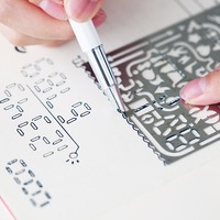 Kit de pochoirs multifonctionnels personnalisés pour carnet, règle, motif de bordure, modèle de dessin DIY, papeterie artisanale