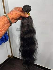 Single Donor Temple Indian Wavy Human Hair Natural Hair Extensions Best Quality Collection In Bulk Price - Product Image 3