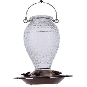 Grensoverschrijdende nieuwe hangende voederbak voor vogels van metaal/kunststof/glas met automatische watertoevoer, aanpasbaar ontwerp voor de binnenplaats - Product Image 4