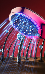 Function Electric Scalp Massager With Vibration And Color <b>Light</b> <b>Therapy</b> Rechargeable Portable Hair Growth Tonic Guide Device - Product Image 6