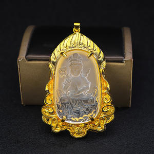 จี้ห้อยคอแบบให<span class=keywords><strong>ม</strong></span>่สำหรับผู้ชายและ<span class=keywords><strong>ผู้หญิง</strong></span> จี้พระพุทธรูปชุบทองสไตล์ยุโรปอเมริกัน ประดับด้วยพระพุทธรูปพระกวน<span class=keywords><strong>อิ</strong></span><span class=keywords><strong>ม</strong></span> - Product Image 2