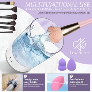 Limpiador de Brochas de Maquillaje Ultrasónico Electrónico Automático de Secado Rápido, Portátil y Profesional, Hecho de Materiales ABS+PC+TPE, para Uso Comercial y Doméstico - Product Image 2