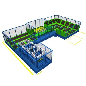 Équipement de parc d'attractions intérieur multifonctionnel sur mesure, grand parc de trampolines intérieur commercial pour enfants - Product Image 2