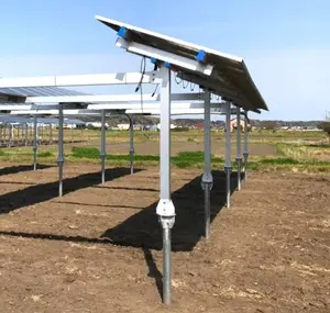 Structure en acier intelligent agricole multi-span Venlo serre solaire ferme solaire 1mw support système de montage solaire