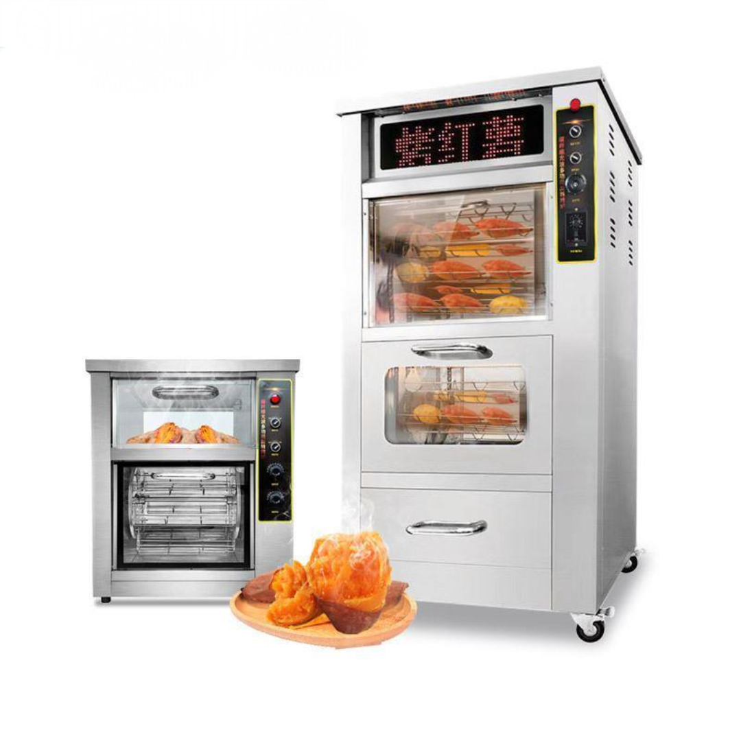 New Electric Vertical Rotary Oven Sweet Potato Bread Maker with Corn and Water Ingredients