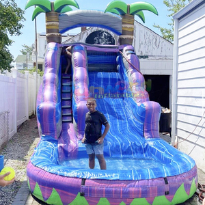 Wholesale kids outdoor party jumping bounce house with pool <b>inflatable</b> water slide commercial - Product Image 5