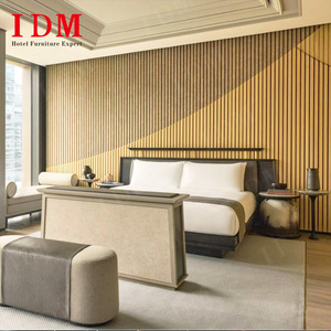 IDM Juego de dormitorio tamaño king ecológico de roble macizo de lujo moderno personalizado para Hoteles de 5 estrellas - Product Image 1