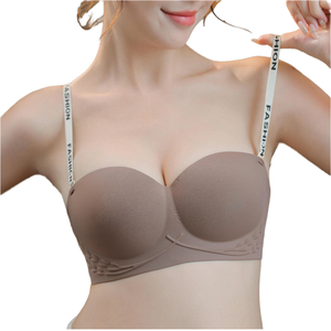 Soutien-gorge authentique d'été pour femme, style fin, pour petites poitrines, push-up, rehausseur, ajustable, sans armatures, bonnets solides - Product Image 4