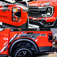 Nouvel autocollant de voiture pour Ranger Raptor 2024, décoration extérieure du coffre arrière, film vinyle de luxe personnalisé, à usage unique