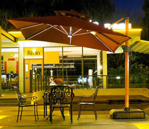 Modern Aluminum LED Solar Parasol for Balcony - Product Image 3