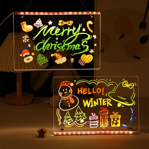 Wholesale LED <b>Acrylic</b> Glow Writing <b>Board</b> Custom Branding Gift For Corporate Events Marketing Campaign - Product Image 1