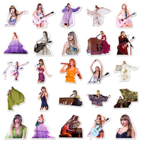 52 autocollants personnalisés découpés à l'emporte-pièce, motif étoile de dessin animé, impression originale, pour concert de Taylor, vente chaude en usine