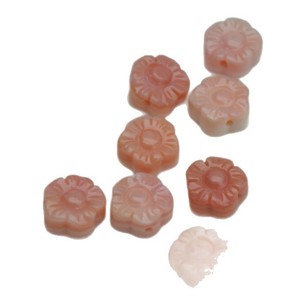 <b>Shell</b> Flower Spacer Beads For Bracelet Making 10mm Hand Carved Plum Blossom Design Jewelry Accessories - Product Image 5