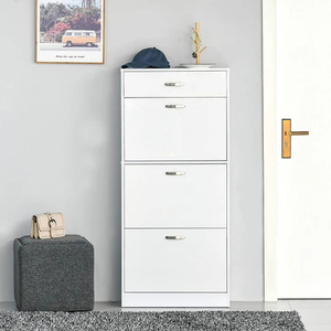 Luxe Design moderne Ultra-mince entrée basculant seau stockage chaussures étagère armoire suspendue murale petite famille porche arche - Product Image 5