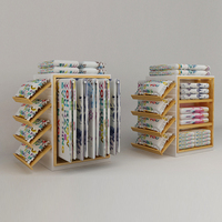 Étagère de présentation en bois pour linge de maison, mobilier de magasin, présentoir pour écharpes, draps, avec rangements pour oreillers et housses de couette