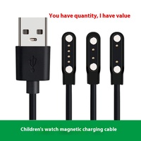 Câble de chargement écologique Smartwatch 4 broches 2 broches 7.62 4.0 Bracelet chargeur magnétique pour enfants Veste en PVC Tresse Câbles de données
