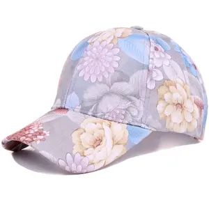 OEM imalatı kadın beyzbol şapkası spor kap toptan özelleştirilmiş moda boyama çiçek kız Snapback beyzbol şapkası s