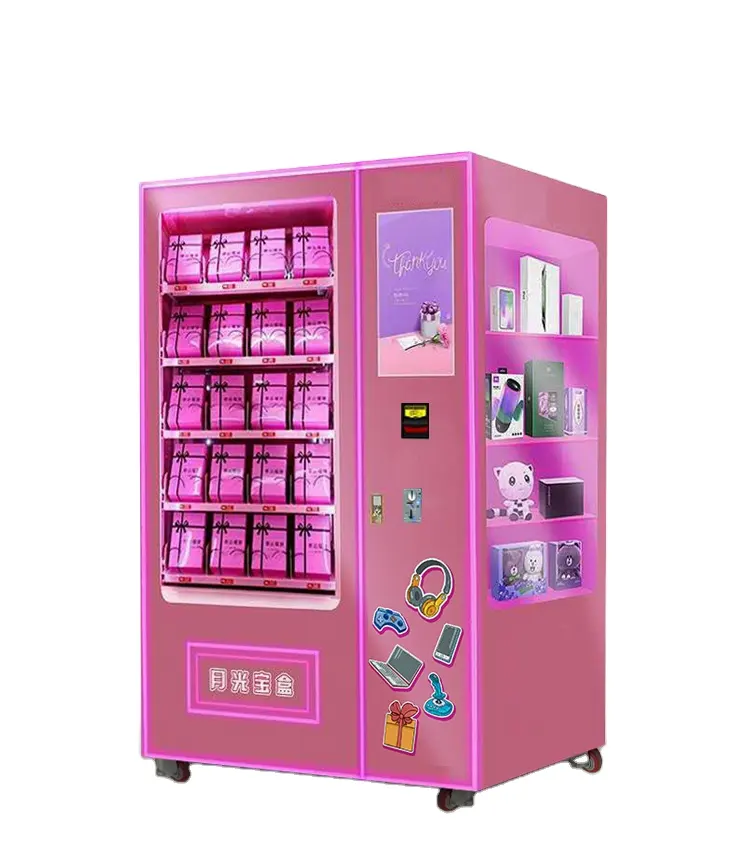 Individuelle Logo-Aufkleber sehen beliebte Verkaufsautomaten für Einkaufszentren Kinos mit großer Kapazität Snacks aus