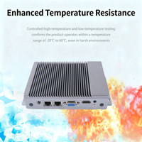 Computadora Integrada Compacta y Resistente Bay Trail J1900 N2840 Sin Ventilador, Voltaje Amplio de 9-24V, LAN Dual, 2 Puertos COM, Ranura SIM 4G LTE, en Stock