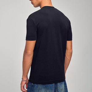 T-shirts basiques en coton pour hommes, coupe ajustée, personnalisables avec logo, manches courtes, col rond, vente en gros - Product Image 4
