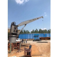 Grue marine articulée de 8 à 10 tonnes avec flèche articulée, treuil de levage hydraulique pour pont de navire
