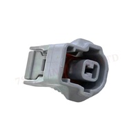 Connecteur de faisceau de câbles femelle 1 broche gris 12V avec contacts en laiton et boîtier en nylon/PC/ABS 7283-1015-10