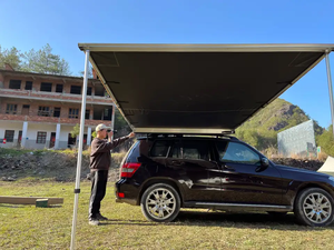 <span class=keywords><strong>Tente</strong></span> <span class=keywords><strong>de</strong></span> <span class=keywords><strong>toit</strong></span> pare-soleil en aluminium Oxford pour 4 personnes, pour camping-car, camping en plein air, ouverture automatique rapide, protection imperméable - Product Image 2