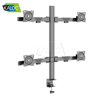 KALOC DZ400-T quatre bras de moniteur deux types d'installation sur le bureau moniteur portable à double écran pour support d'ordinateur avec fil de gestion