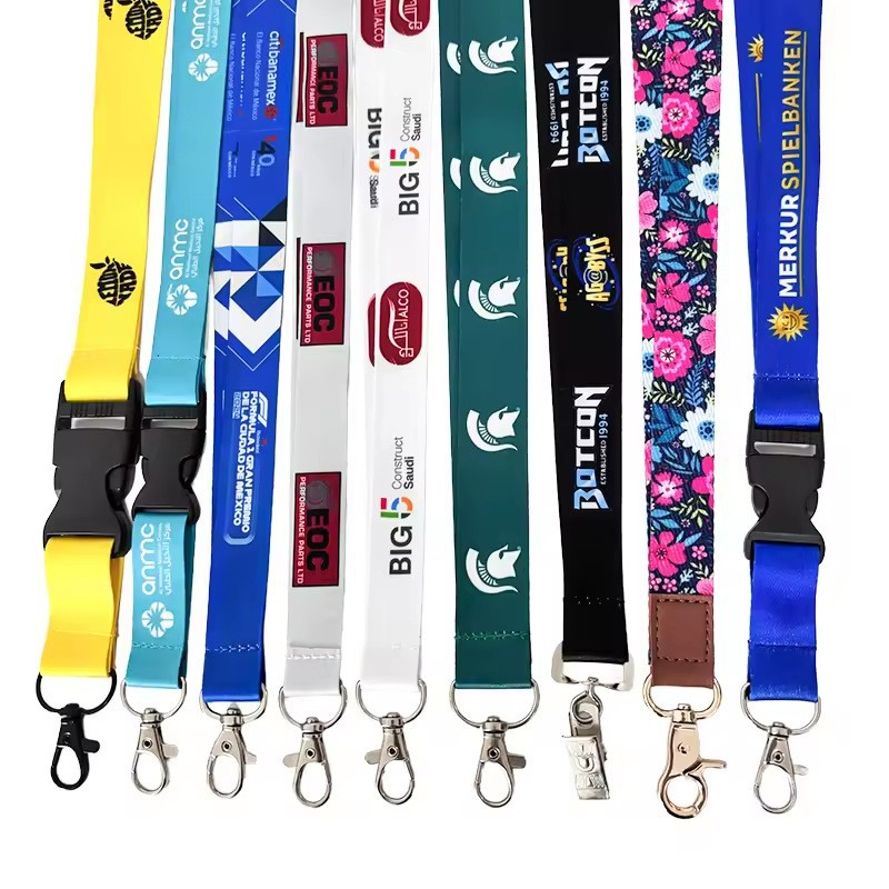 High Quality Custom Lanyard Nylon Lanyards Silk Screen Printing Lanyards With Logo Custom
