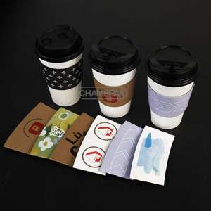 Funda de Papel para Vasos de Café Personalizada, Funda de Papel Desechable para Vasos de Café con Logotipo Impreso para Té, Leche y Café - Product Image 4
