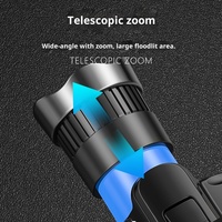 Linterna Frontal con Sensor de Movimiento, Tipo-C, Zoom Ajustable, 3600mAh, Pantalla Digital, Láser Blanco, LED de 30W, Linterna Frontal de Inducción para Senderismo al Aire Libre