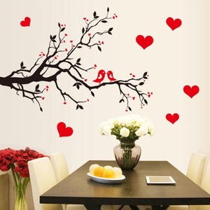 Autocollant mural Ay7174 Poem And Plum Blossom, 50x70cm, en PVC, décoration traditionnelle pour la maison, pour salon et chambre à coucher - Product Image 3