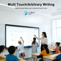 Tableau blanc interactif intelligent 4K UHD de 55/65/75/86/100 pouces, écran tactile 20 points, TFT LED, numérique, Android/Win10 OS pour réunions