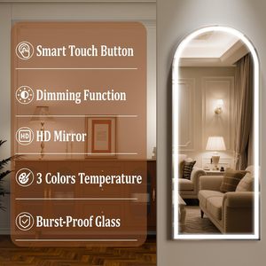 CF Arch Marco de aluminio dorado Espejos Led Montado en la pared <span class=keywords><strong>Espejo</strong></span> completo <span class=keywords><strong>Baño</strong></span> de hotel <span class=keywords><strong>Baño</strong></span> <span class=keywords><strong>Espejo</strong></span> Led de longitud completa con luz - Product Image 5