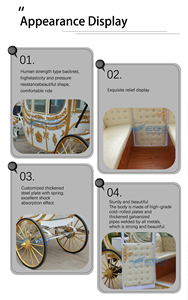 Attractions touristiques, mariage royal, véhicules vintage, chariot électrique de tourisme, chariot à chevaux, charrette royale - Product Image 6