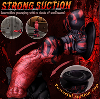 NNSX Fantasy Wolf Dildo Silicone Anal Plug Big Annotted Anal Dilatador G Spot Stimulator con Sucker Roleplay Sex Toy para Mujeres Hombres