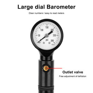 Mini <span class=keywords><strong>pompe</strong></span> à vélo en aluminium portable Double <span class=keywords><strong>Action</strong></span> 300PSI avec valve Presta pour vélos - Product Image 6