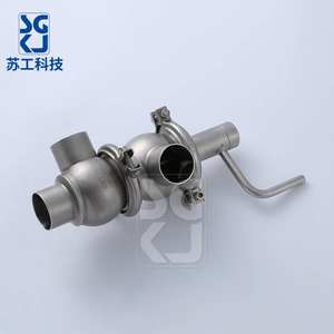 Válvula Direccional Manual Sanitaria de Acero Inoxidable 304, Válvula de Cierre de Tres Vías de Instalación Rápida, Válvulas de Control - Product Image 2