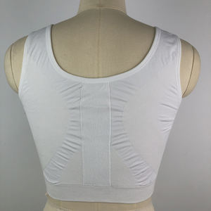 Tốt Nhất Thoải Mái Căng Cao Cotton Cắt Bỏ Vú Áo Ngực Liền Mạch Không Dây Zip Phía Trước Đóng Cửa Bài Phẫu Thuật Vú Hỗ Trợ Crop Top - Product Image 6