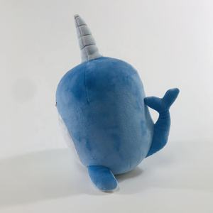 Venta al por mayor de animales submarinos de peluche de tamaño personalizado tiburón azul ballena delfín juguetes PP algodón para bebés empresas fabricante de mascotas - Product Image 4