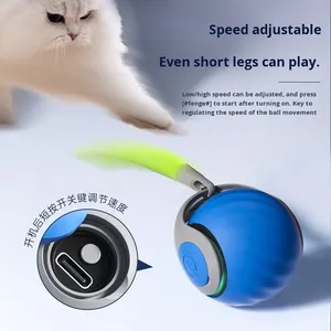 Smart Modern Cartoon Katzen-und Hunde teaser ball Automatisches Silikon Umwelt freundliches wiederauf lad bares interaktives Spielzeug - Product Image 2