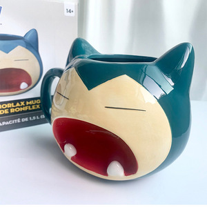Mug à café 3D Snorlax <span class=keywords><strong>de</strong></span> grande capacité 1000 ml, tasse à eau en céramique <span class=keywords><strong>de</strong></span> dessin animé, tasse à thé au lait créative, cadeau pour enfants, garçons et filles - Product Image 1