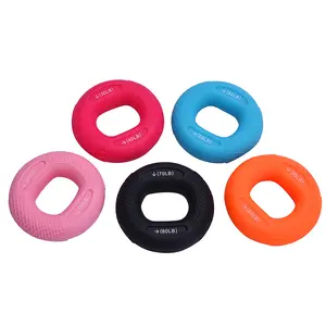 Fitness 20-80lb Strength Hand Grip Muscle Power Training Silicone Easy Carrier Hand Grips Fitness Silico Ring Exerciser